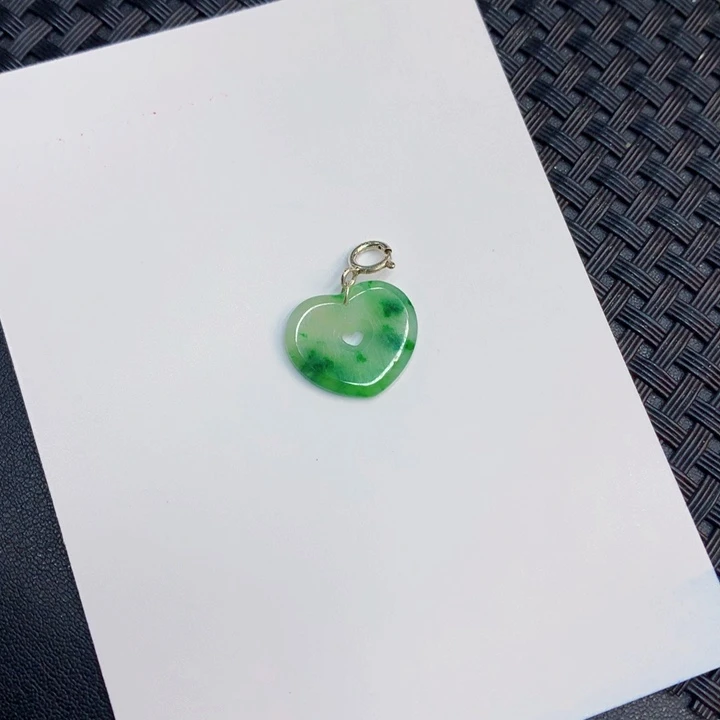 翡翠颈饰银S925镶嵌天然翡翠