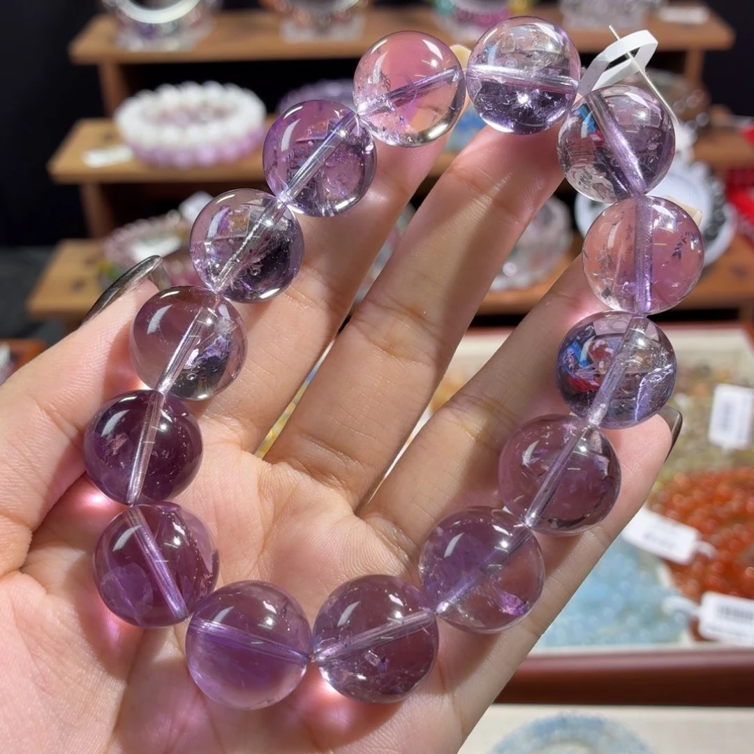 未镶嵌水晶手串玻利维亚紫水晶16m