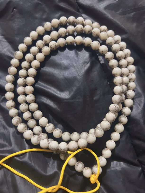 星月菩提精品石玉料河豚圆珠长链尺寸8mm，高油高密易变色