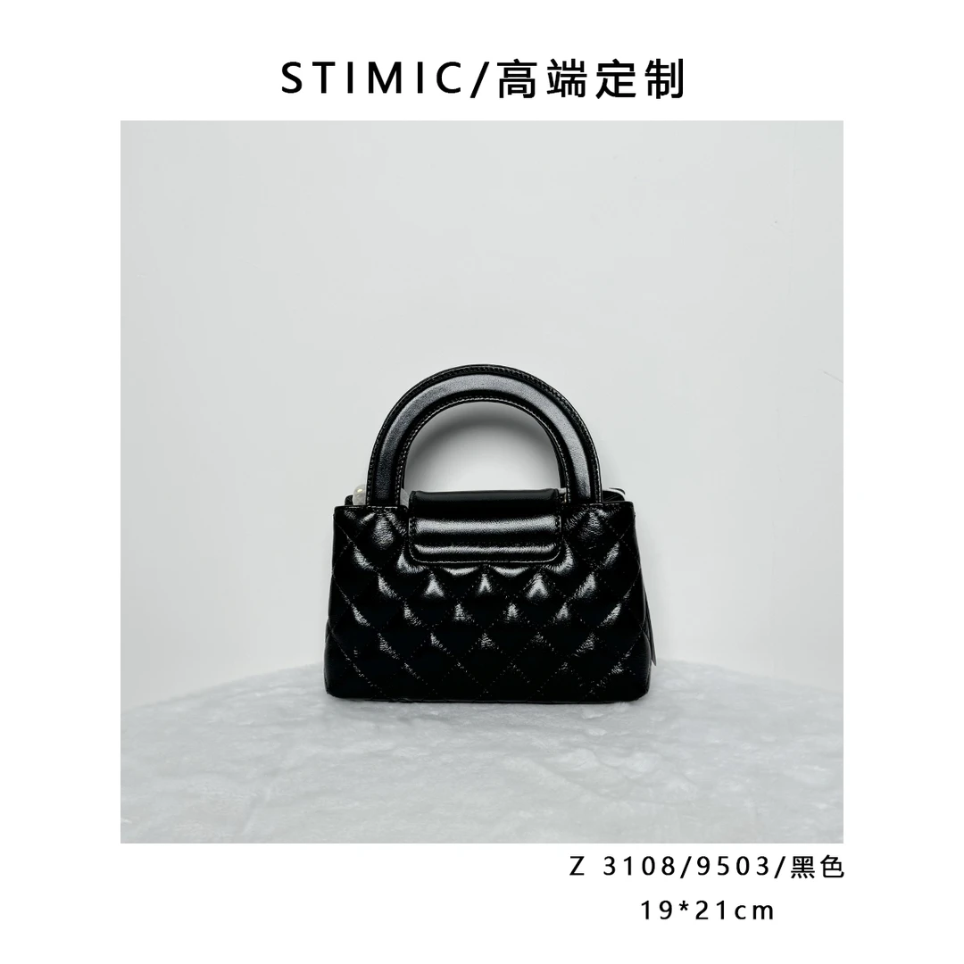 Z3108/9503/黑色Paiyuge高端订制手工时尚女士单肩斜挎手提包9503