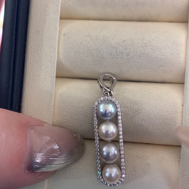 颈饰银S925镶嵌海水珍珠