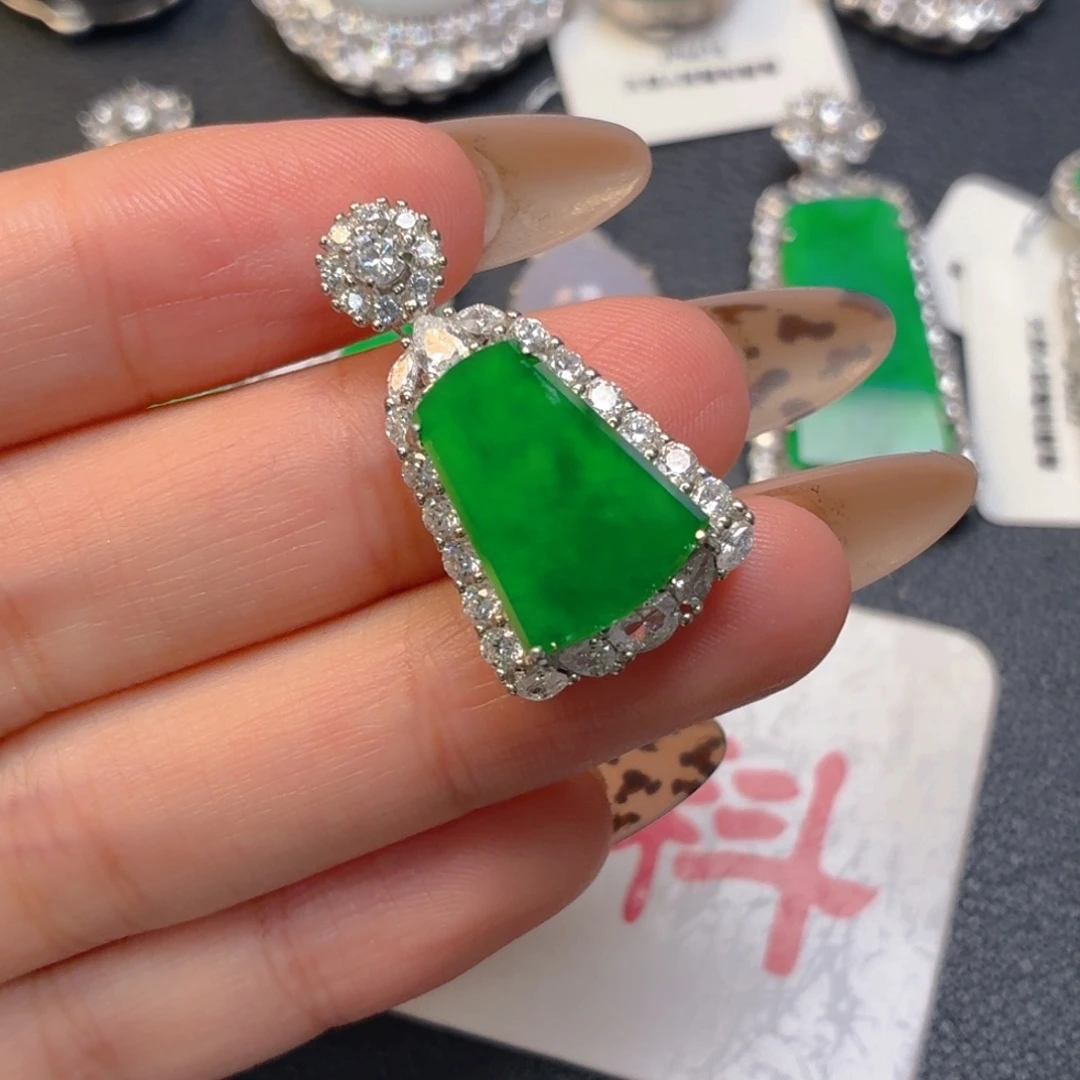 翡翠银S925镶嵌颈饰