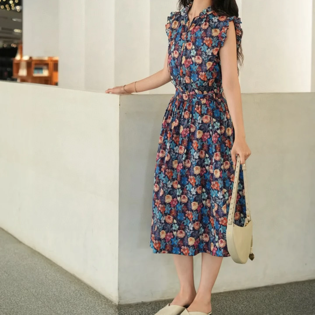 新款女装半裙碎花显瘦气质休闲法式时尚夏季新款00930