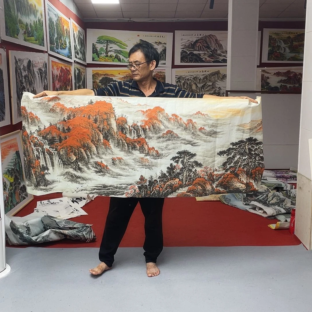 鸿运当头，180x70无落款喜欢去拍