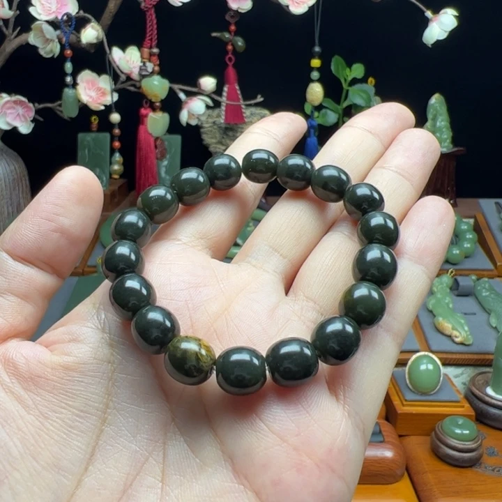 未镶嵌岫岩河磨玉（透闪石质玉）包链