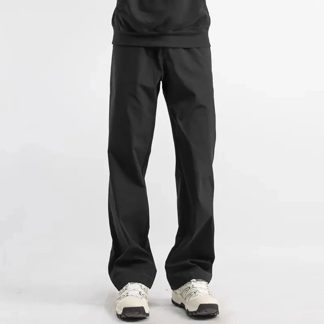 JEANSWEST/真维斯男装厚款休闲裤宽松直筒微喇裤子机能速干长裤子