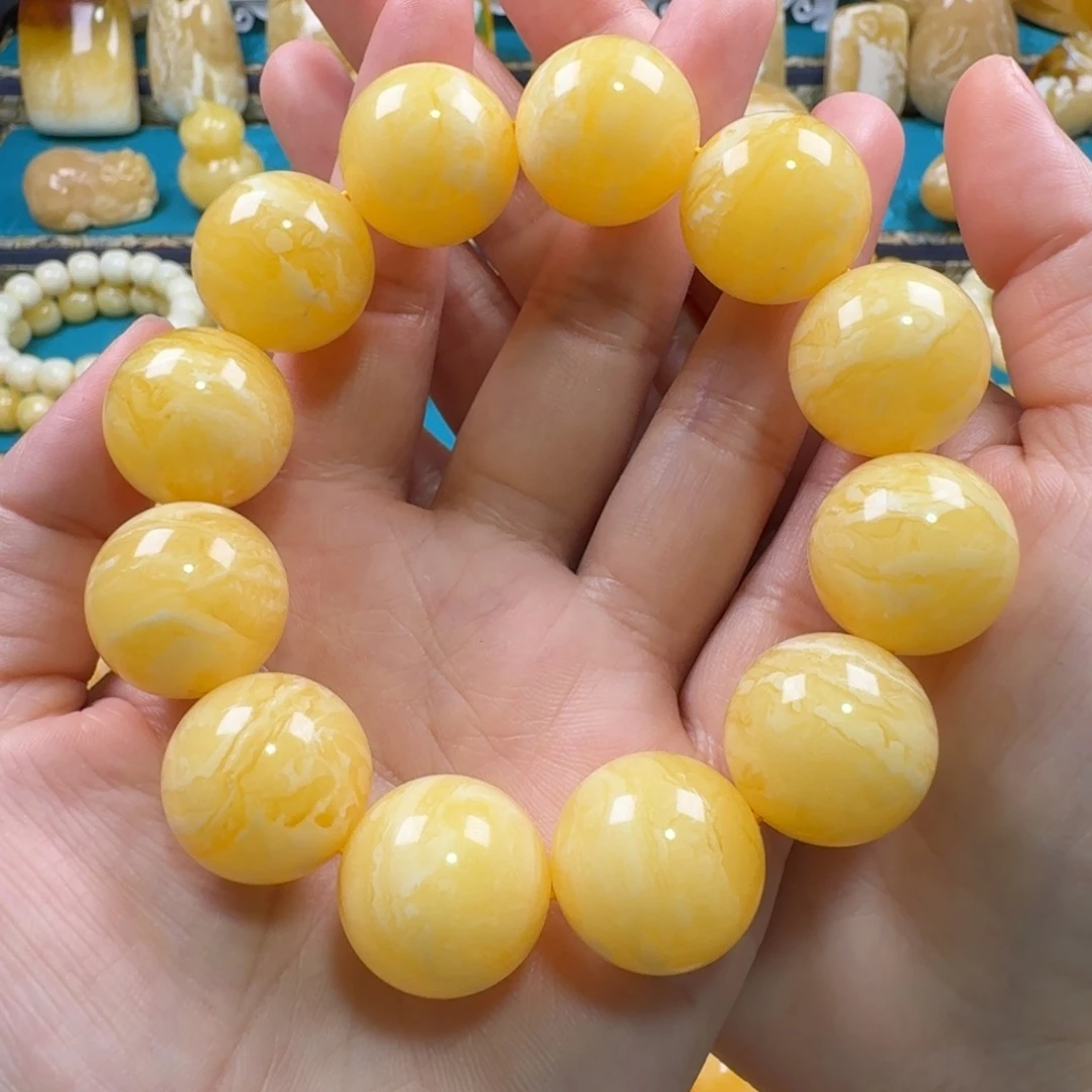 琥珀未镶嵌手链同料