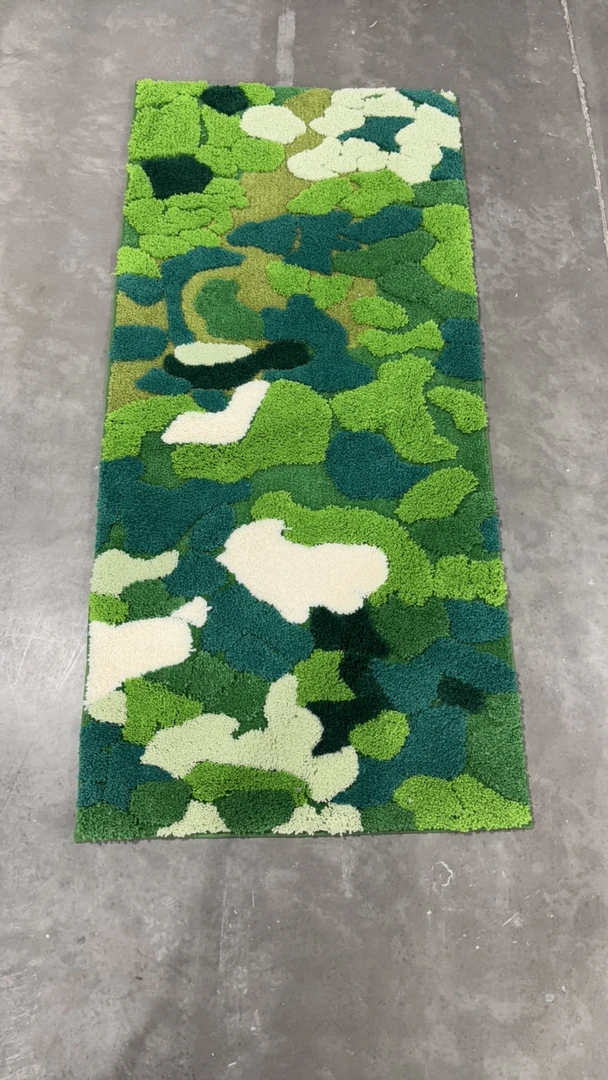 绿色苔藓地毯床边飘窗垫防滑吸水家用地垫70*150CM