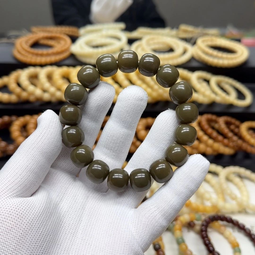 菩提根/象牙果手串13×14 5年 鬼工