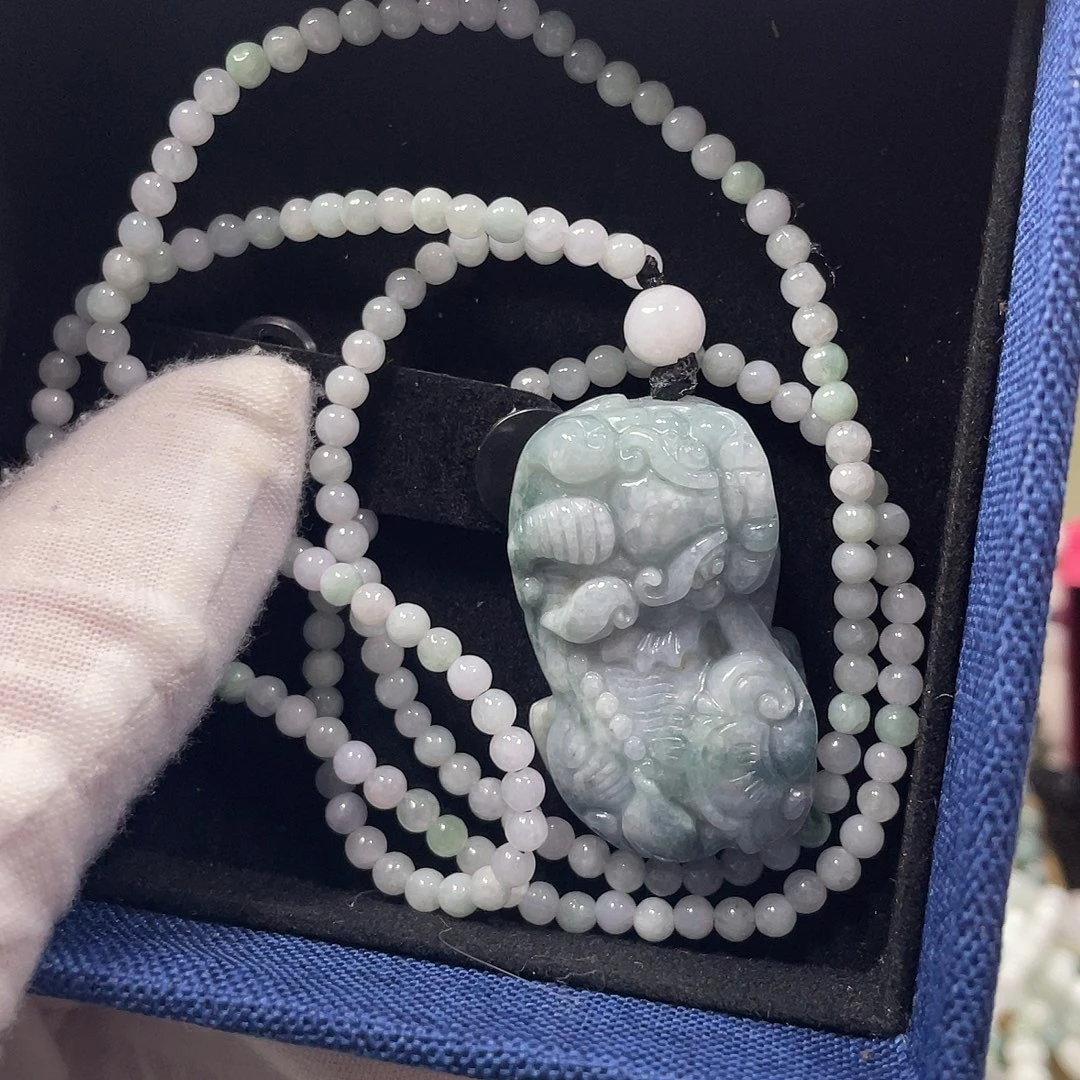 翡翠未镶嵌颈饰毛衣链