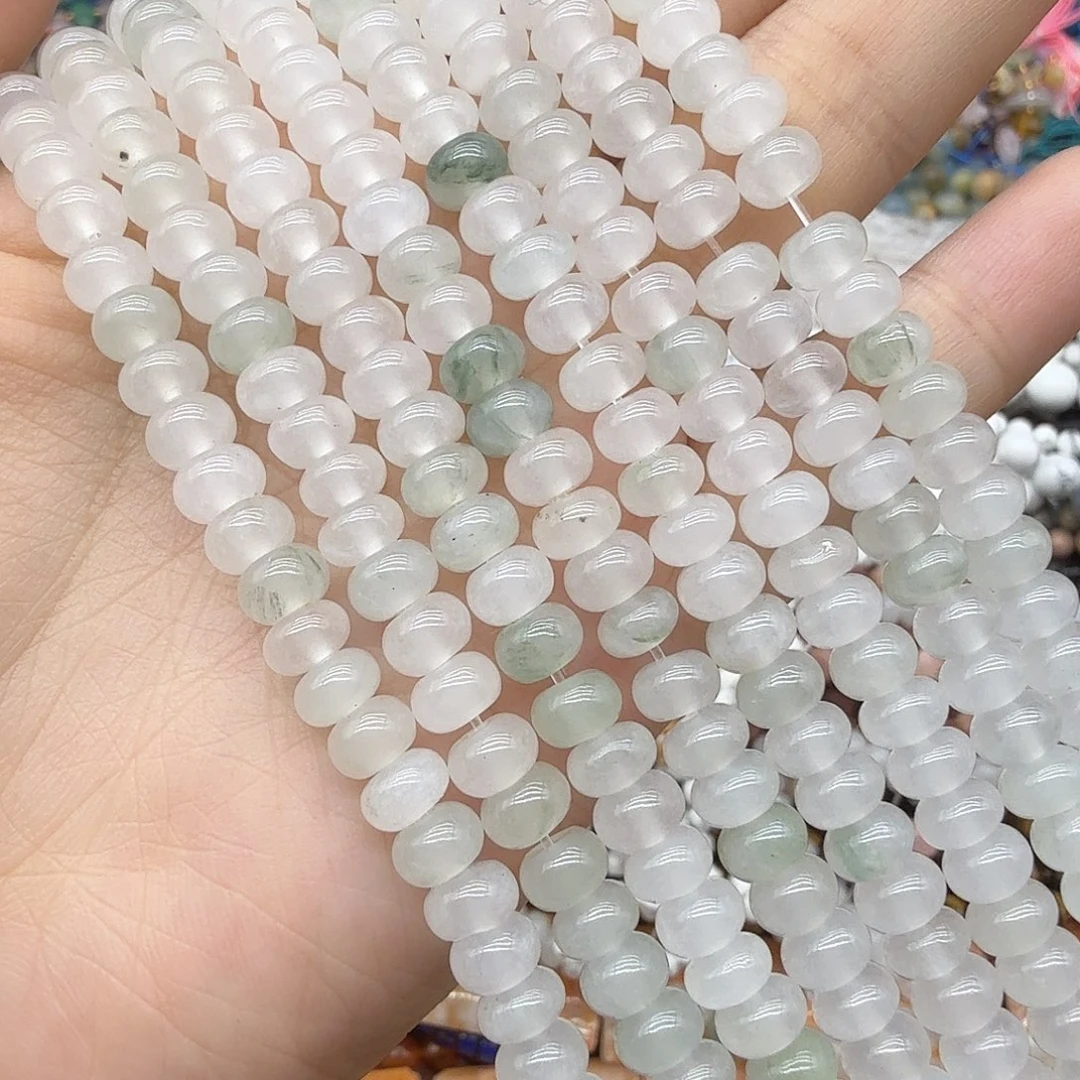 水晶珠宝半成品未镶嵌卡6天山翠算盘一条