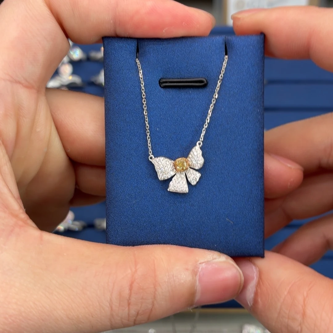 戒指/指环18K金镶嵌钻石黄钻项链