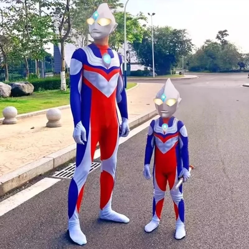 万圣节cos服装男童赛罗奥特曼套装3-6岁儿童奥特曼衣服装扮连体衣