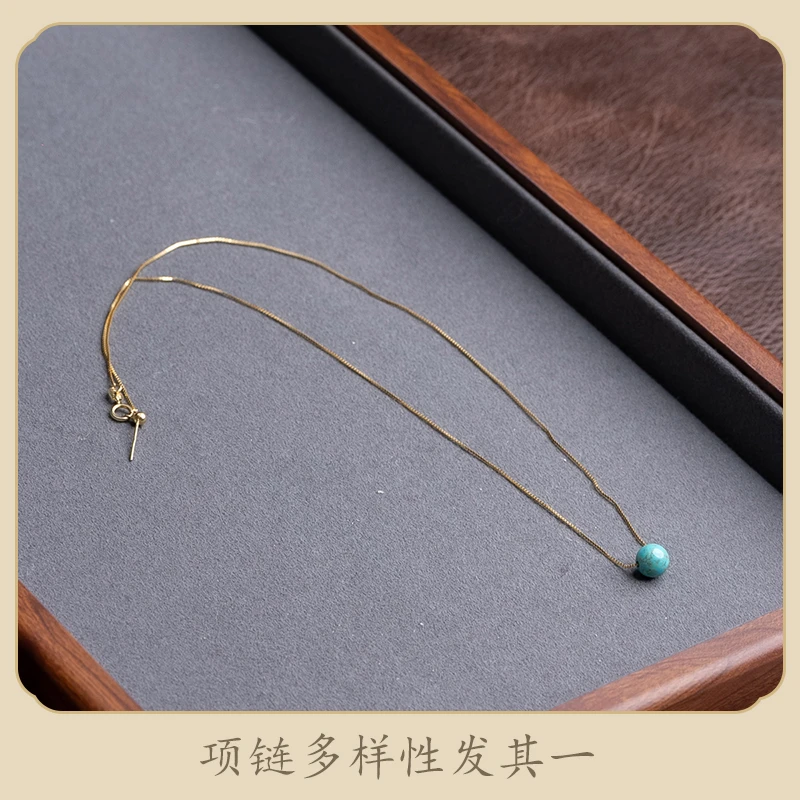 绿松石圆珠锁骨链【多样性发货】
