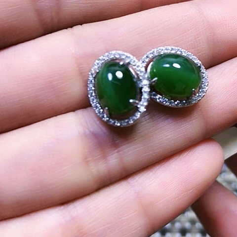 和田玉银S925镶嵌戒指