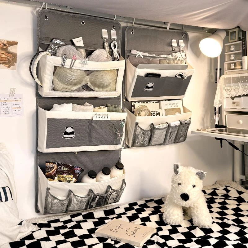 宿舍床上置物架床边上铺下铺好物墙壁上悬挂收纳挂袋空间利用神器