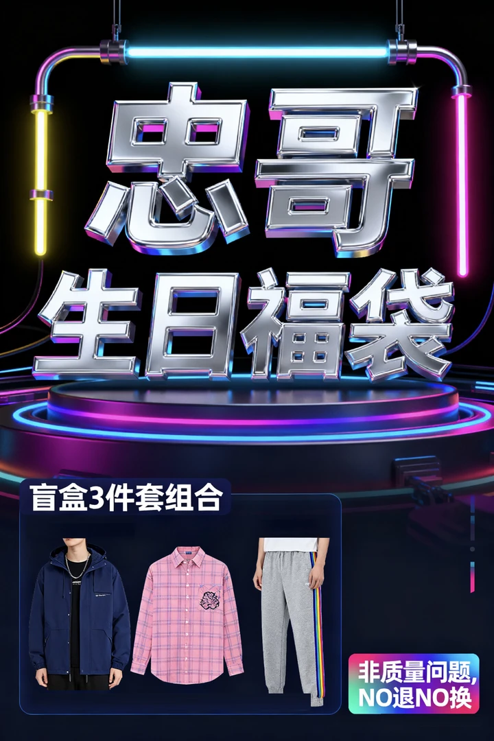【忠国制造·生日大礼包】惊喜3件装/外套+衬衫+长裤-MH005