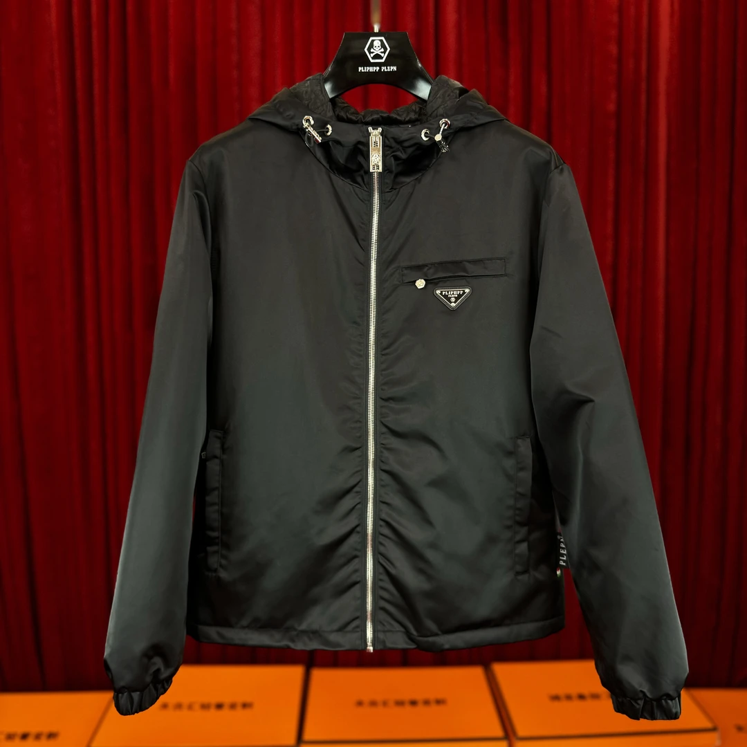 PLIPHPP PLEPN正品PP六菱形暗黑轻奢风百搭夹克棉服连帽外套F8891
