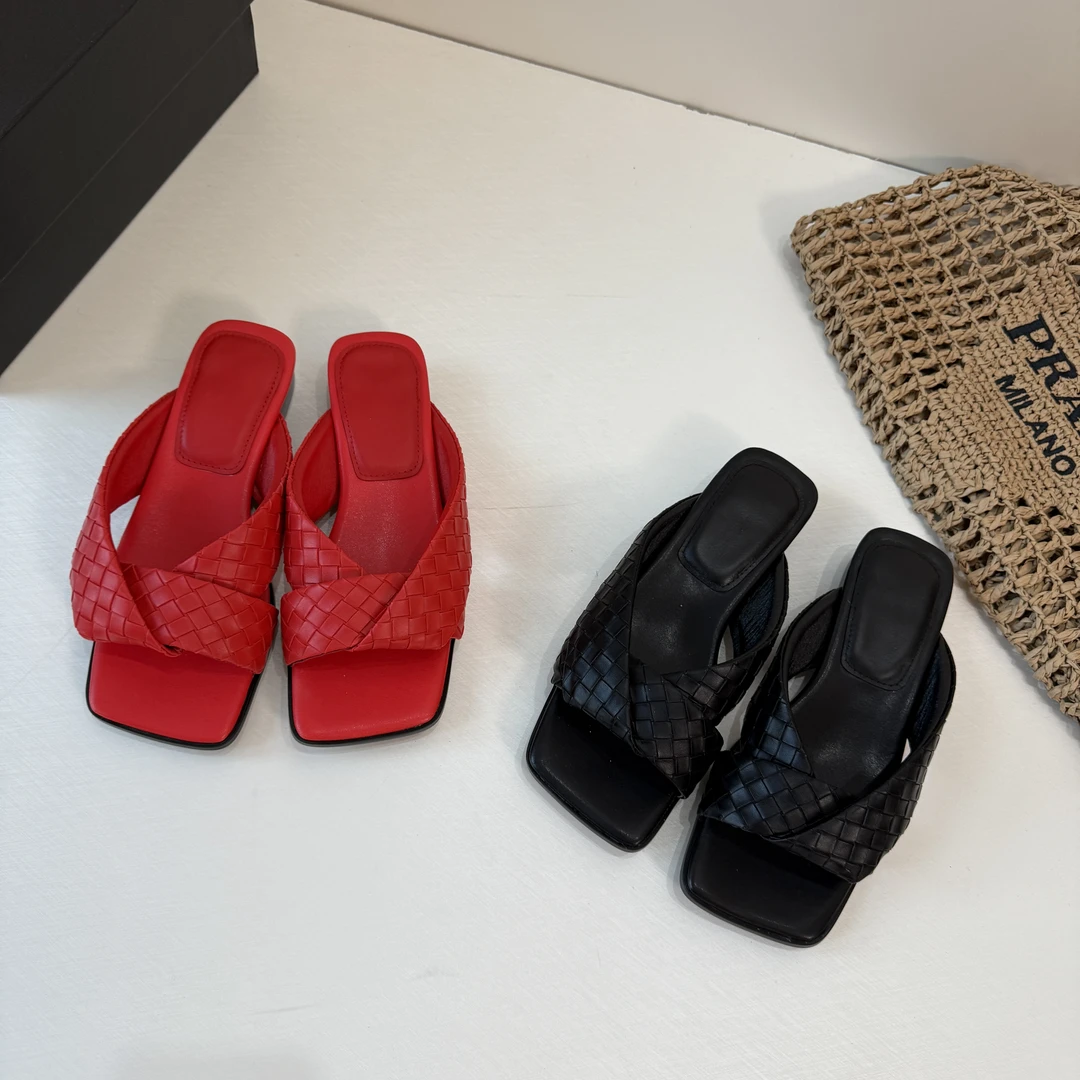 25新款编织风真皮时尚时装女鞋2.5cm