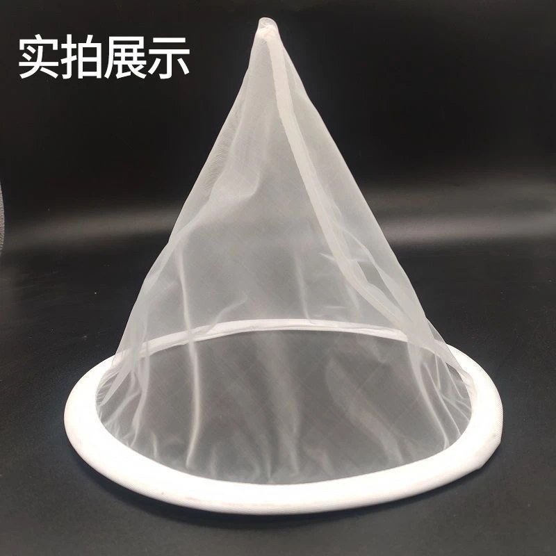 蜂蜜过滤网锥形过滤网过滤蜂蜜豆浆菜馅高强尼龙丝钢圈过滤网蜜蜂