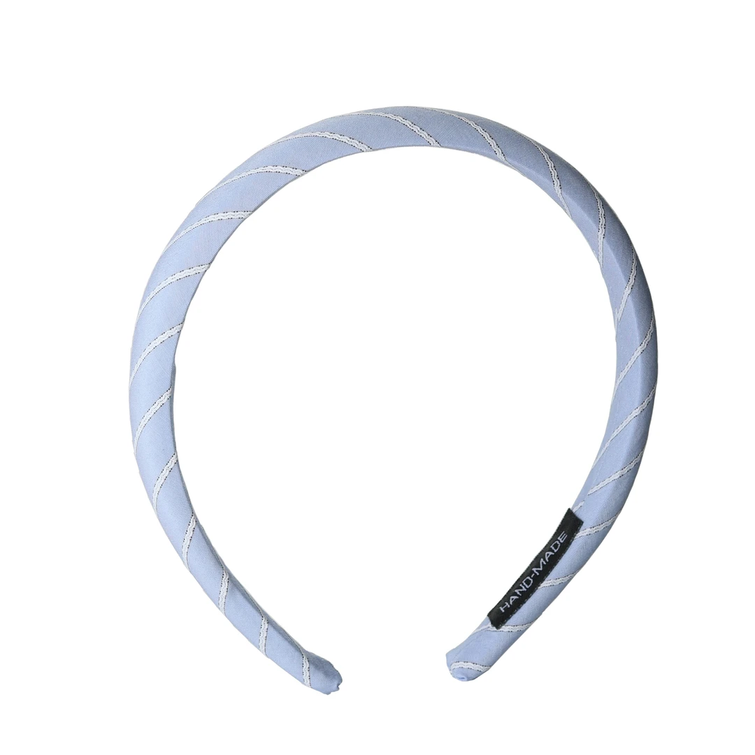 韩系时尚小清新蓝色条纹百搭发箍2493