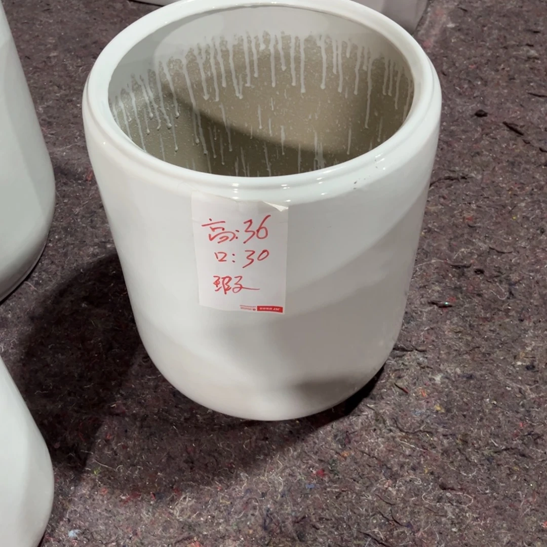直筒白色中号一个花盆