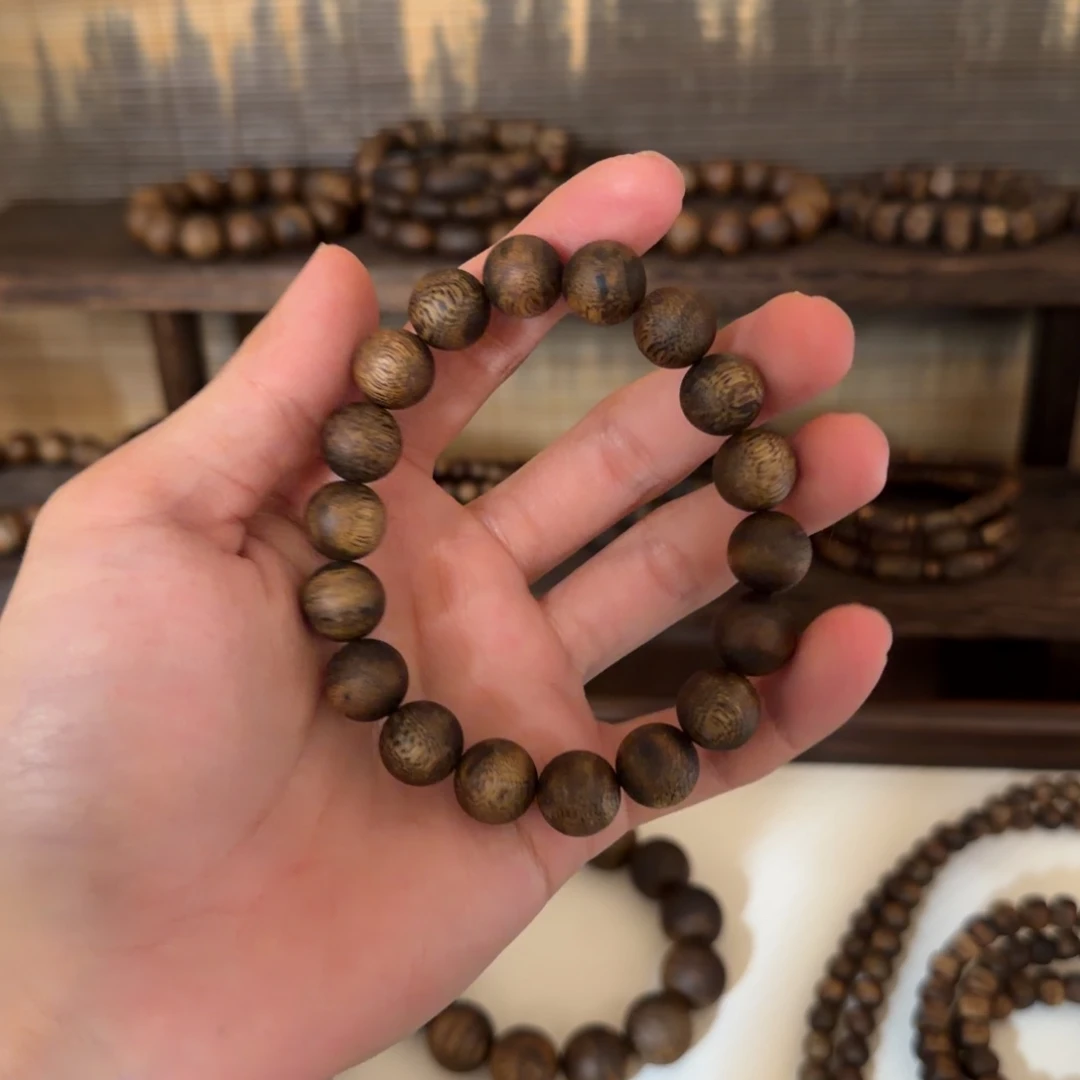 手串沉香单圈圆珠12mm10g+