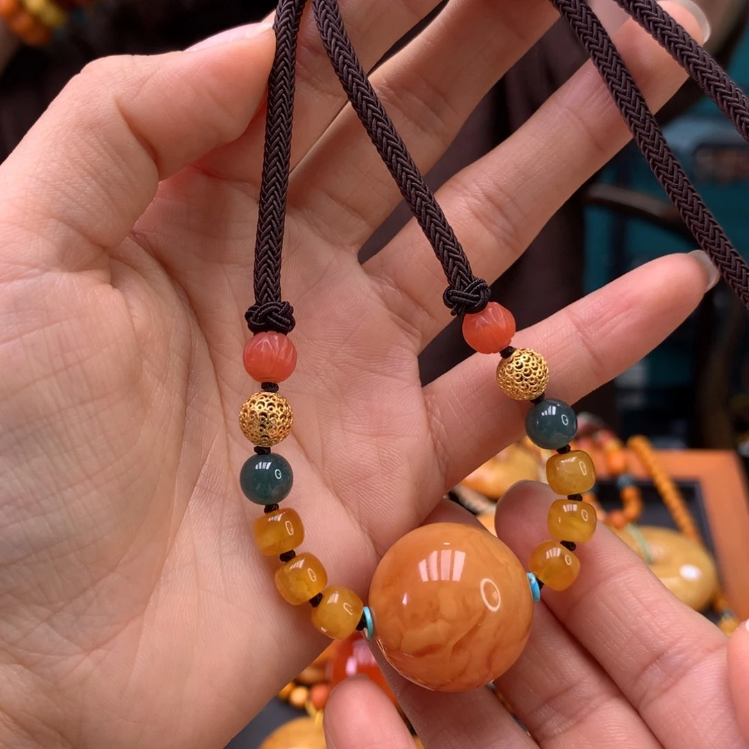 蜜蜡未镶嵌颈饰天然