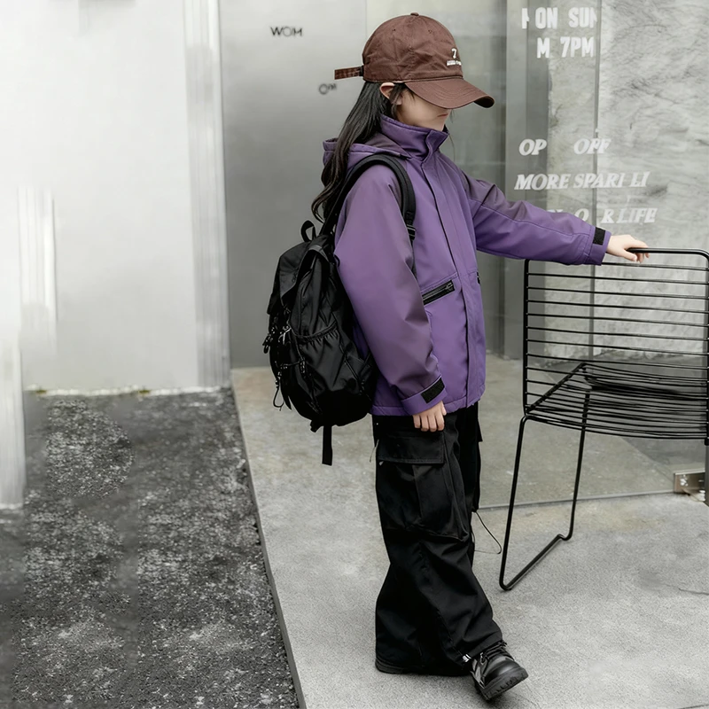 女童外套2025新款今年流行爆款女孩春装风衣儿童春秋款夹克冲锋衣