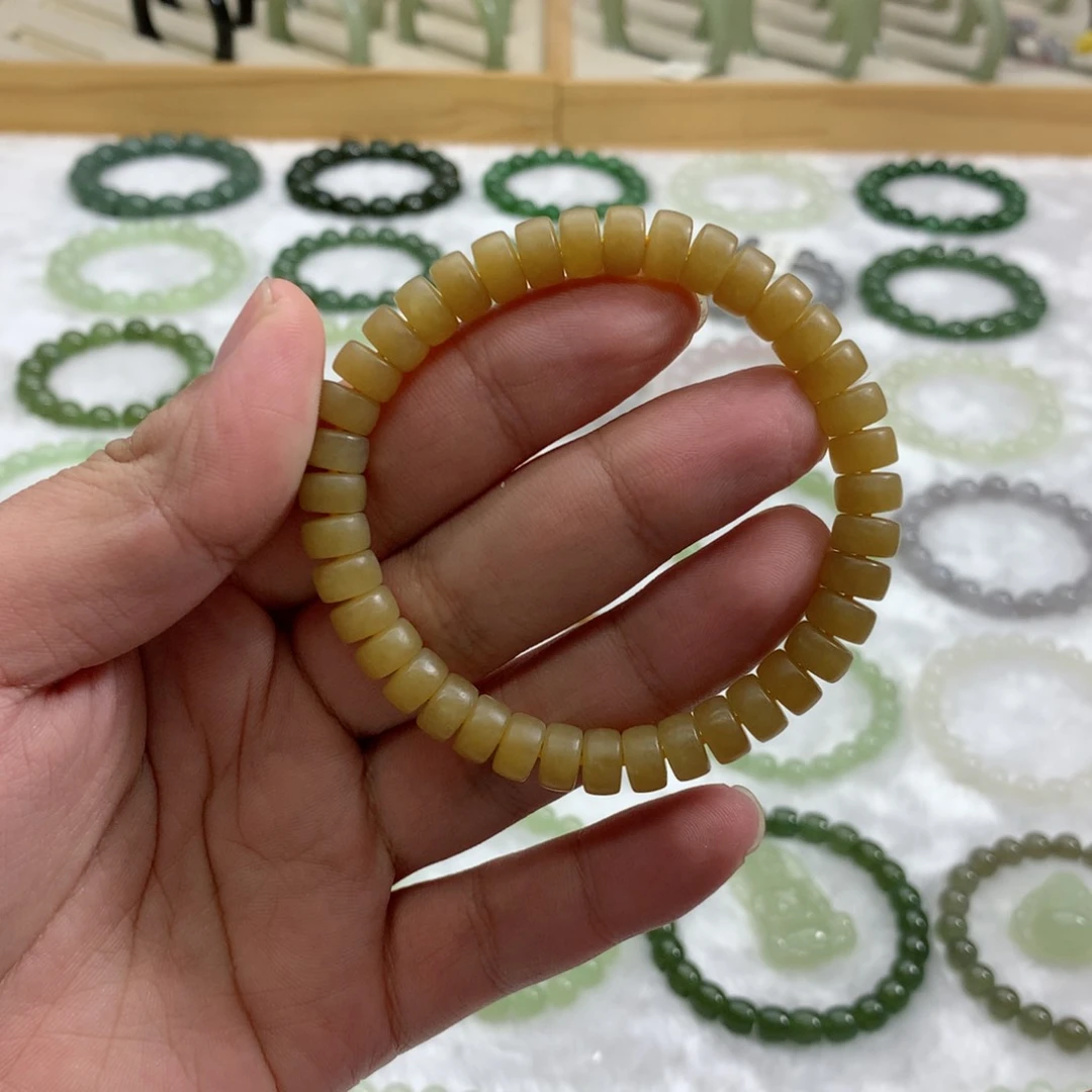 未镶嵌手串和田玉（且末糖药片8.3）
