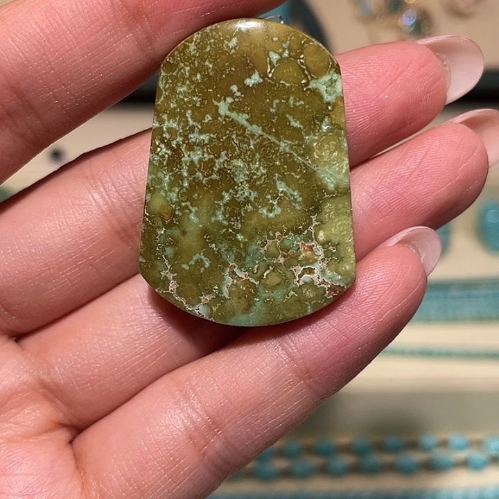 绿松石未镶嵌无事牌