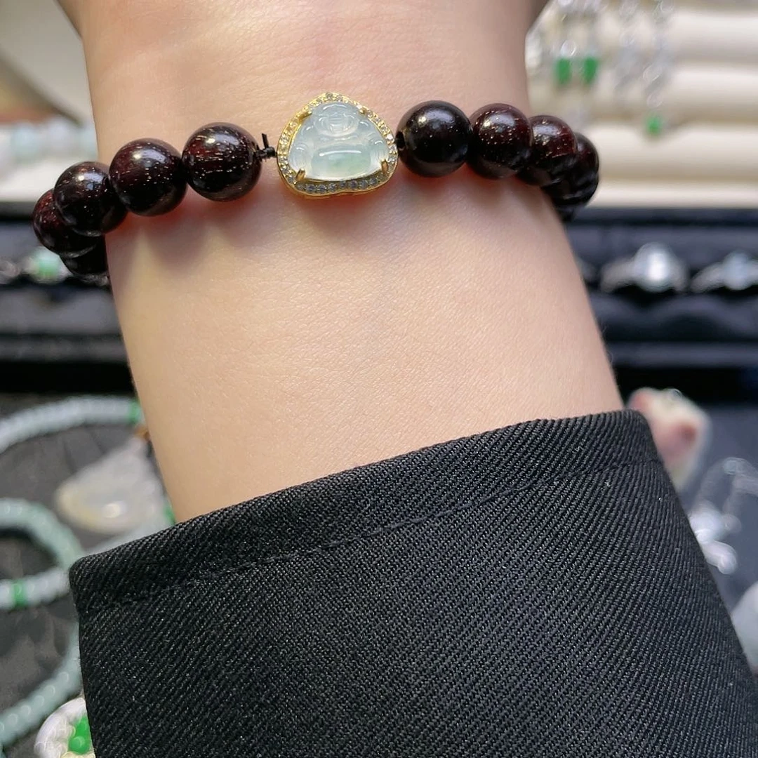 翡翠未镶嵌耳饰潘多拉