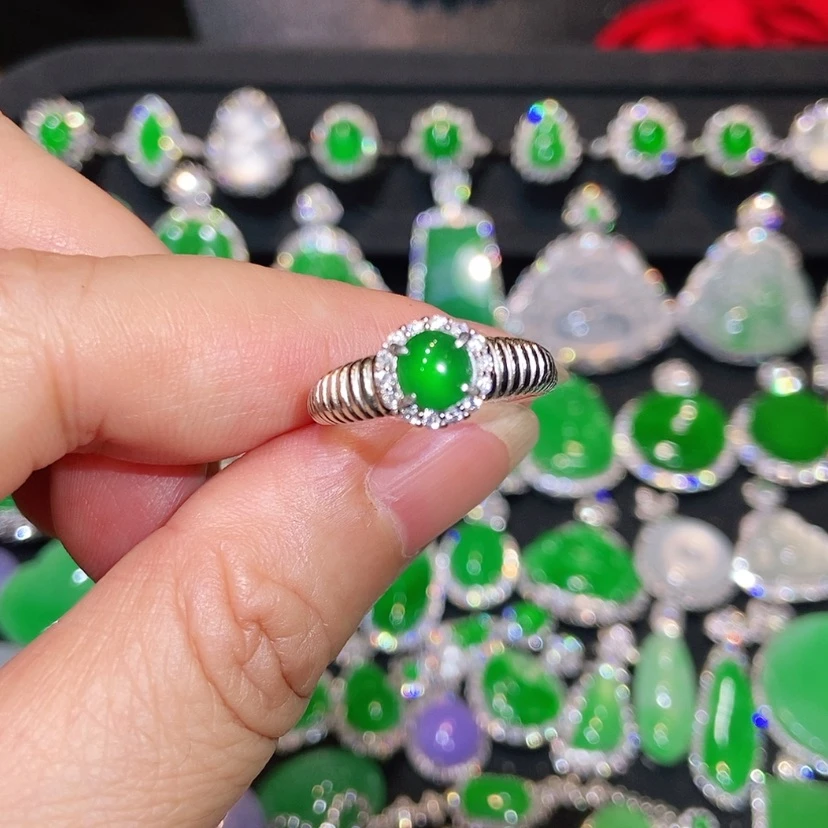 【闪购商品】翡翠戒指未镶嵌天然翡翠