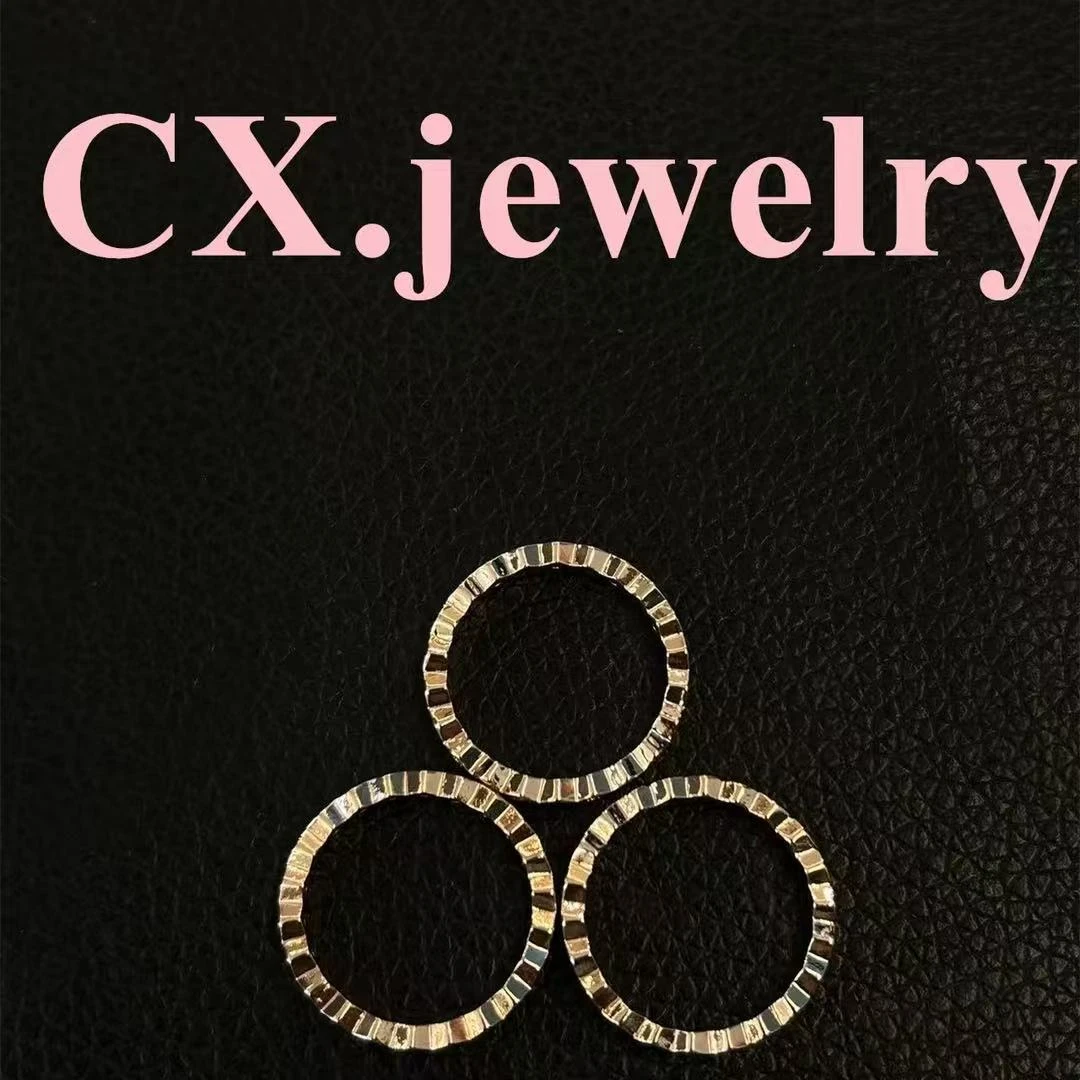 铜合金合成锆石戒指 蜂巢金三件套戒指 2001