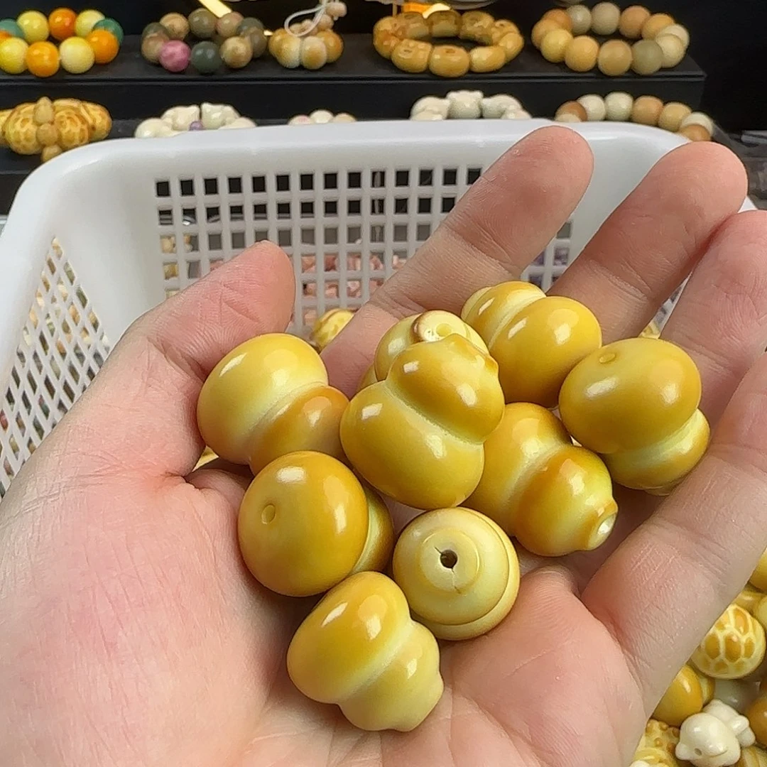 手串菩提根/象牙果微瑕疵炭烤胖葫芦5颗（大小随机）