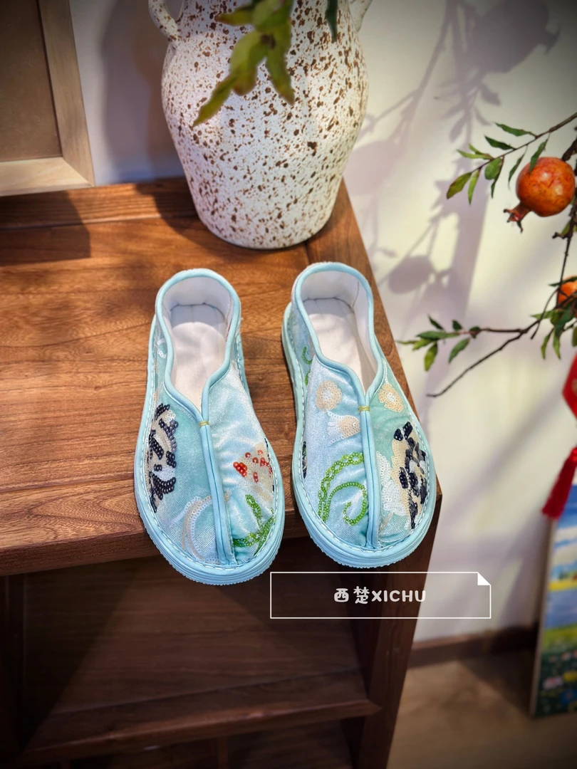 【薄荷曼波】中国风国潮透气舒适时尚养脚纯手工千层底布鞋