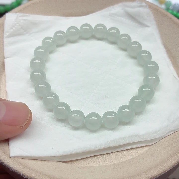 翡翠未镶嵌手链天然缅甸翡翠A货卡8