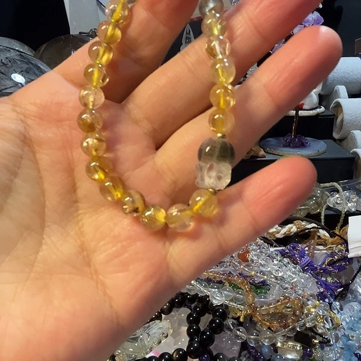 水晶手链未镶嵌原创水晶手串