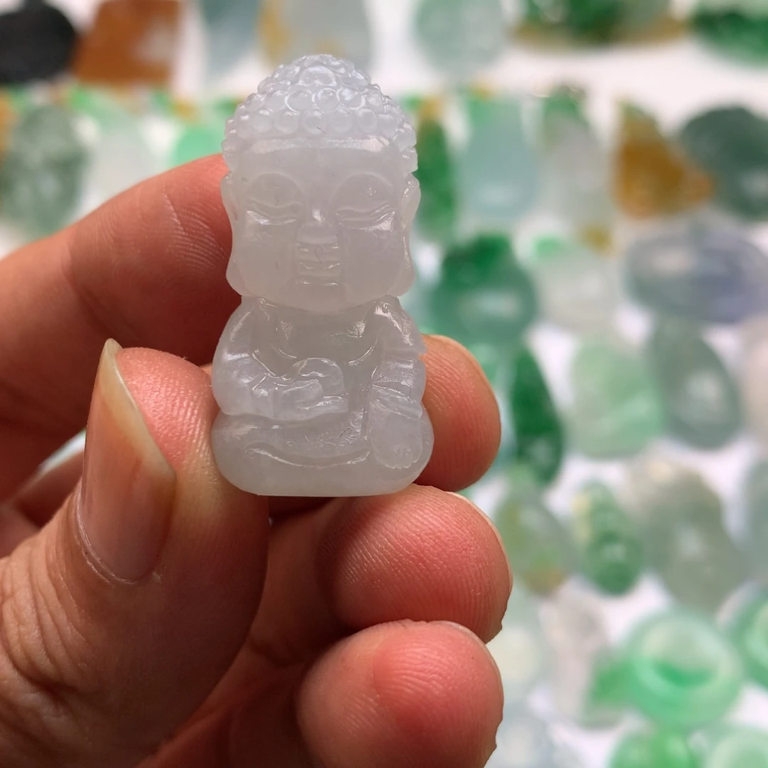 定制翡翠未镶嵌宝宝佛
