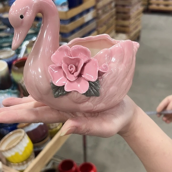 有孔.凑满10元发货多肉陶瓷花盆！