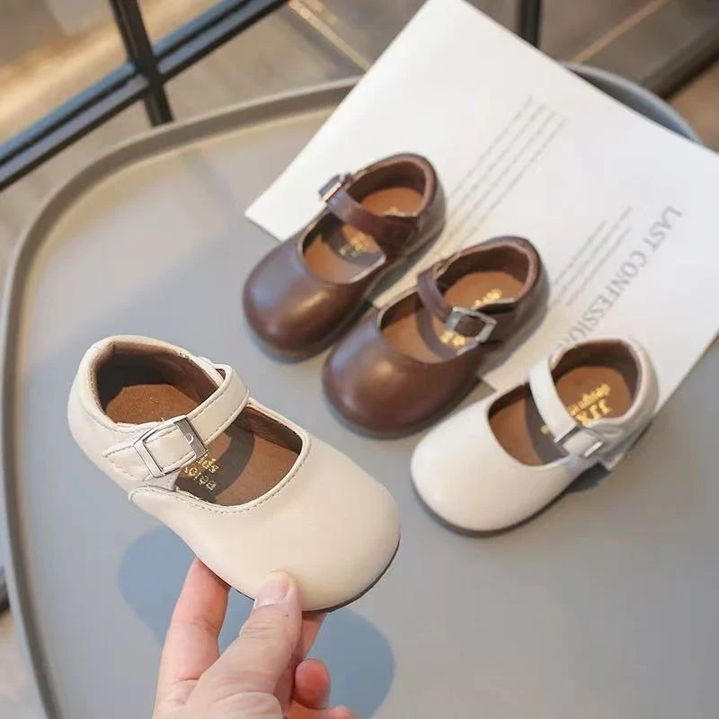 儿童皮鞋秋季圆头女童公主鞋韩版时尚女宝宝单鞋6102
