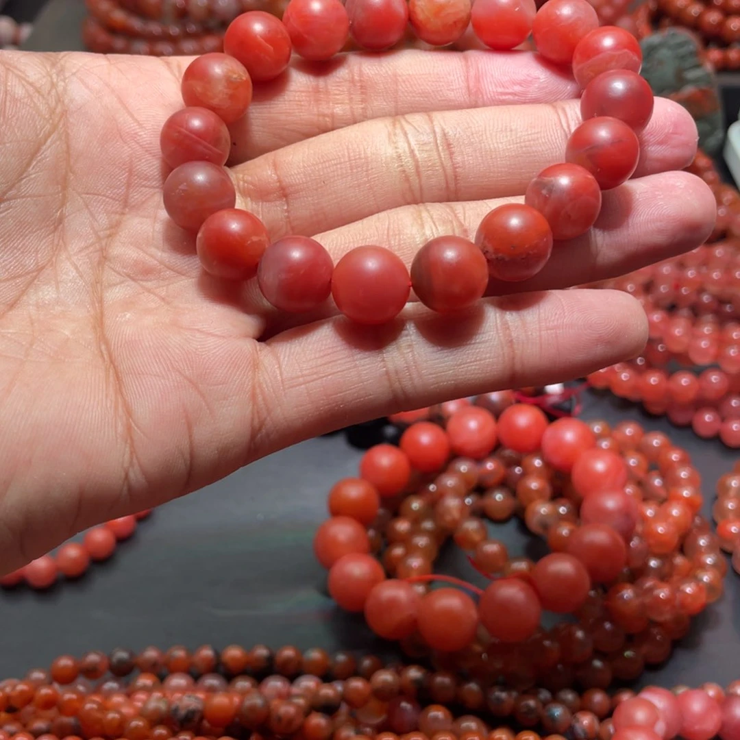南红玛瑙手链未镶嵌