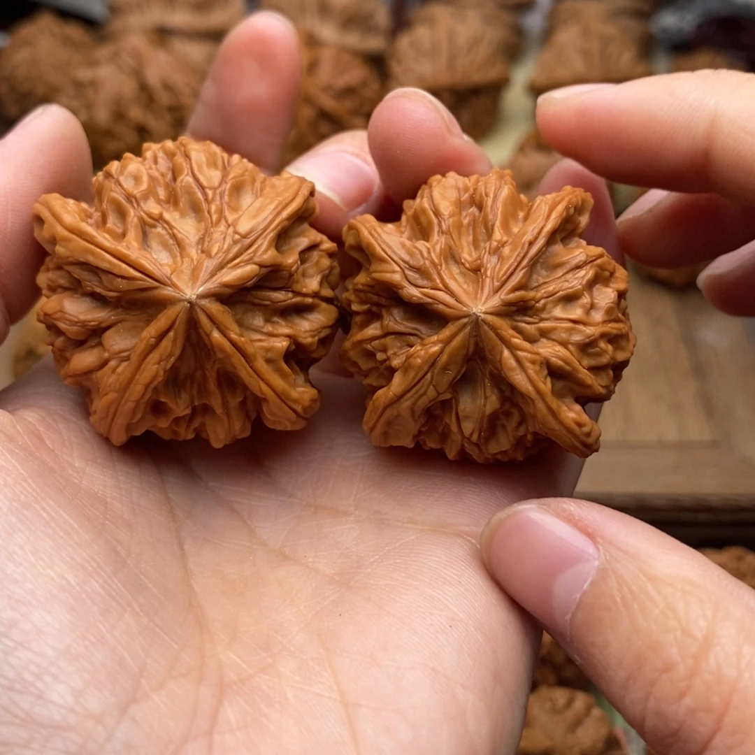 把件文玩核桃085号40.5四棱全