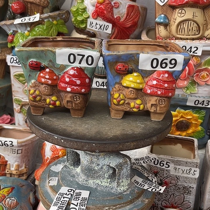 粗陶材质多肉花盆