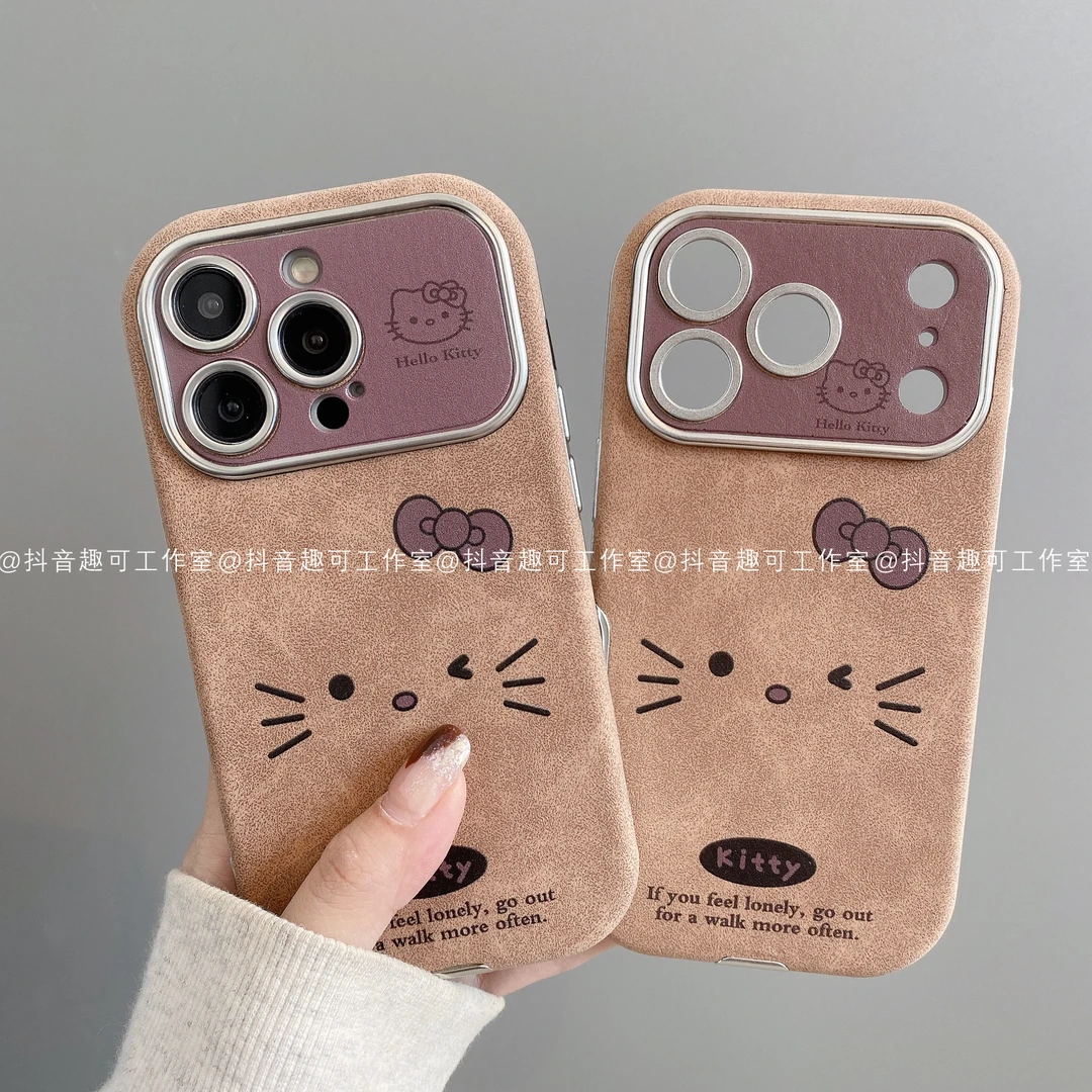 贴皮大视窗适用iphone17promax苹果16手机壳15/14/13/12/11表情KT