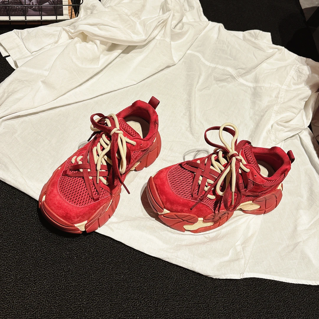 八爪鱼~巨轻厚底增高走秀老爹鞋女2025秋新款休闲鞋炸街运动女鞋