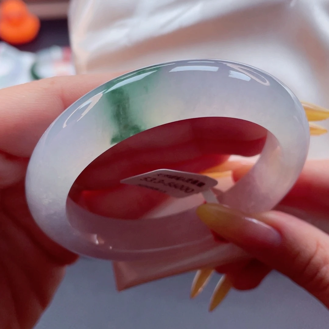 翡翠手镯未镶嵌5354圈9909