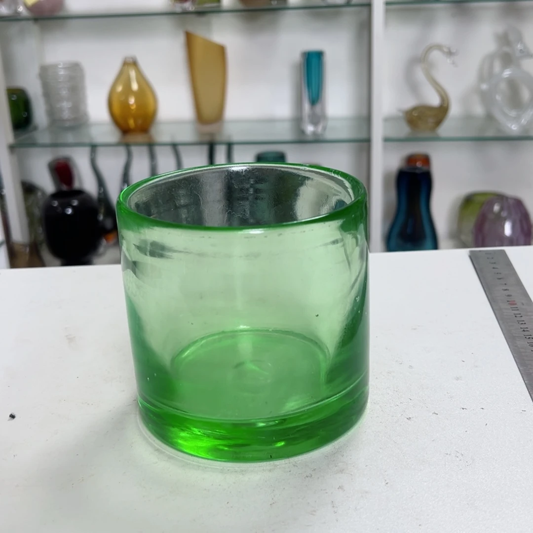 幻彩琉璃花器纯手工制作高度 12 微瑕