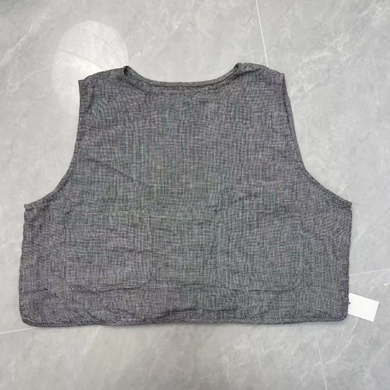 千鸟格   无袖坎