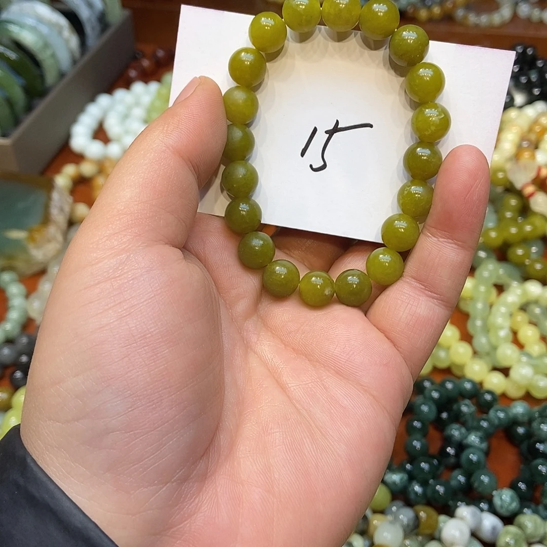 蛇纹石玉未镶嵌手链